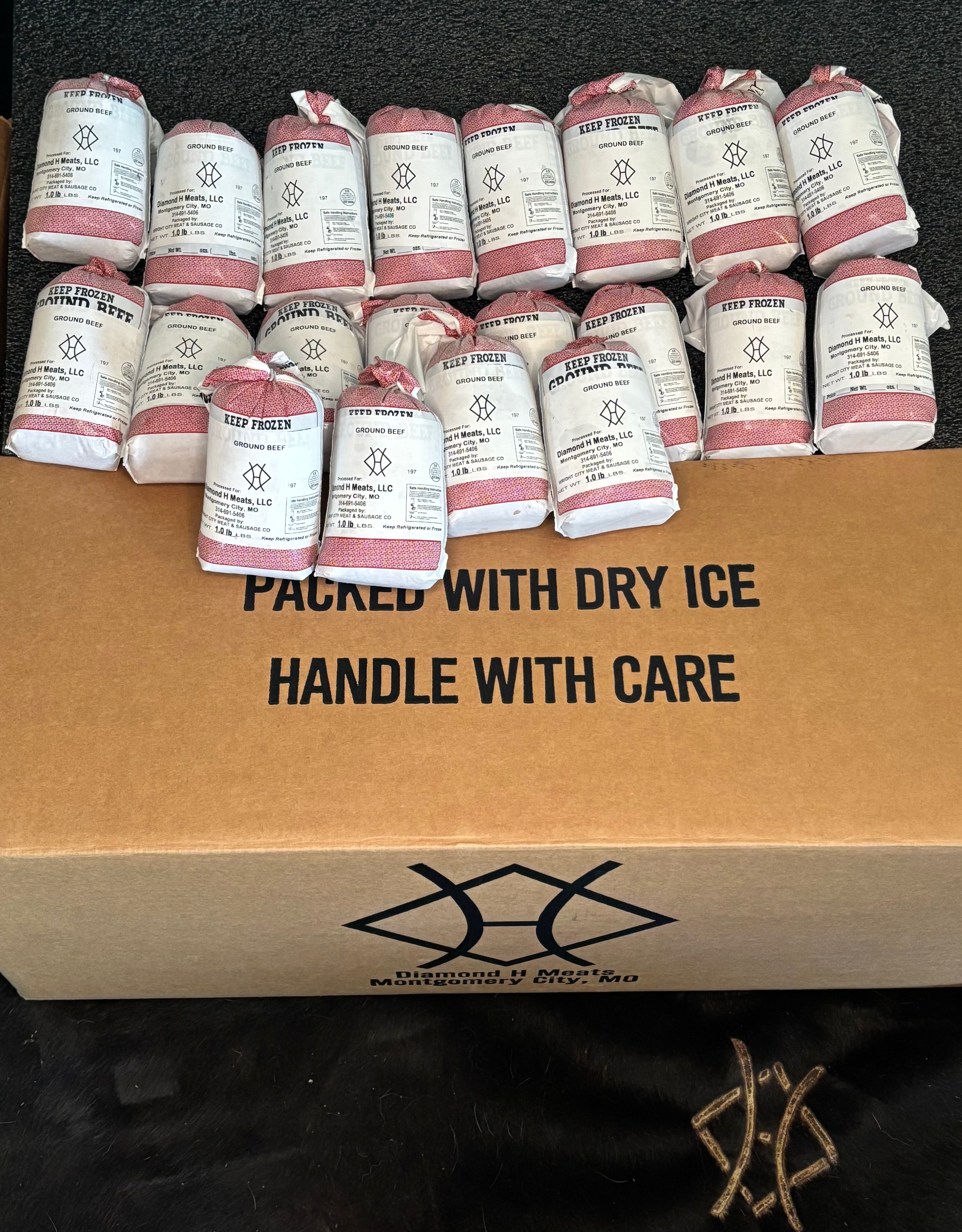 20 lb. Ground Beef Box | Diamond H Ranch | Montgomery City, MO ...